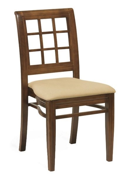 K-MJ-A-8340 krzesło drewniane z tapicerowanym siedziskiem