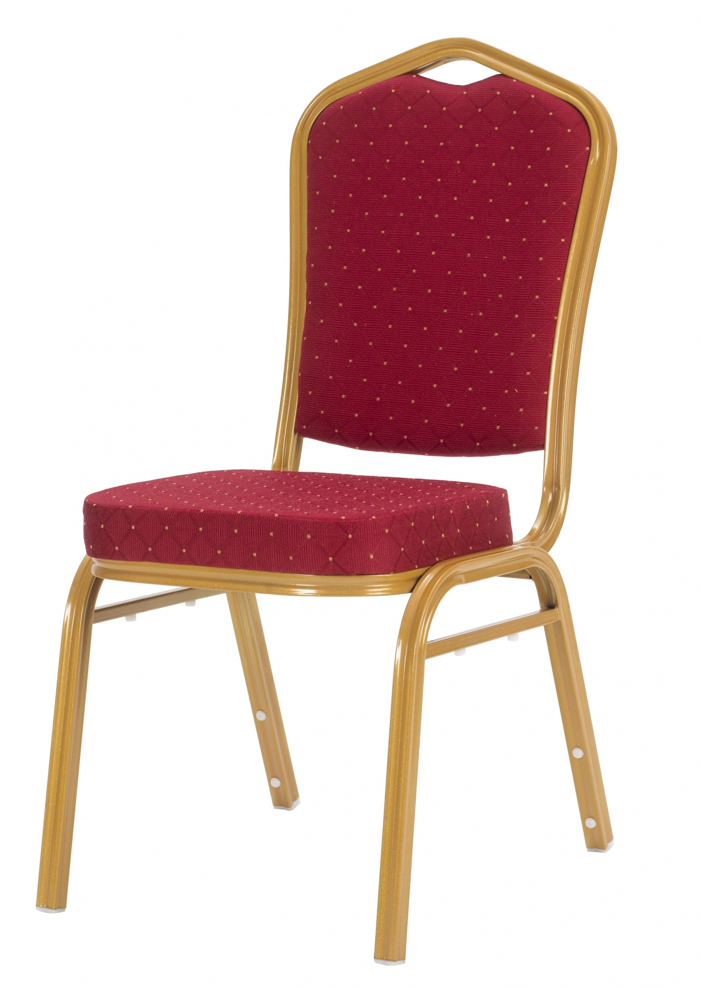 Krzesła bankietowe z metalową ramą i tapicerowanym siedziskiem