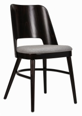 Krzesła drewniane Paged A-0043 z tapicerowanym siedziskiem - PM