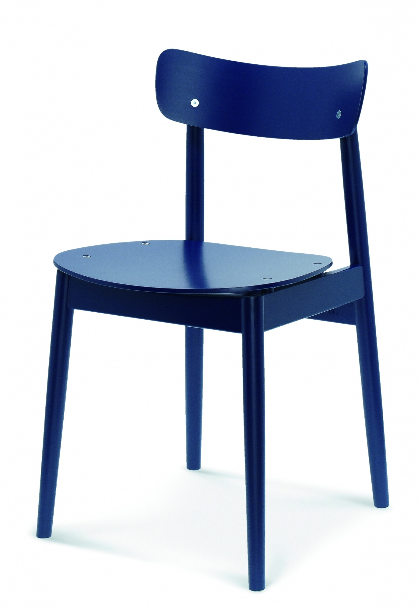 Krzesła lakierowane w kolorze niebieskim