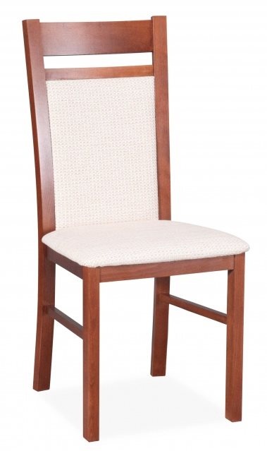 Krzesło drewniane z tapicerowanym siedziskiem oraz oparciem