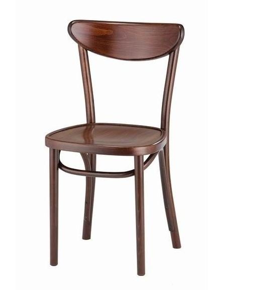 Krzesło drewniane z twardym płaskim siedziskiem do restauracji