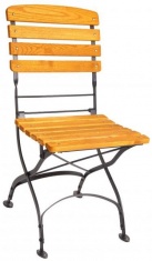 Krzesło metalowo-drewniane do ogródka piwnego