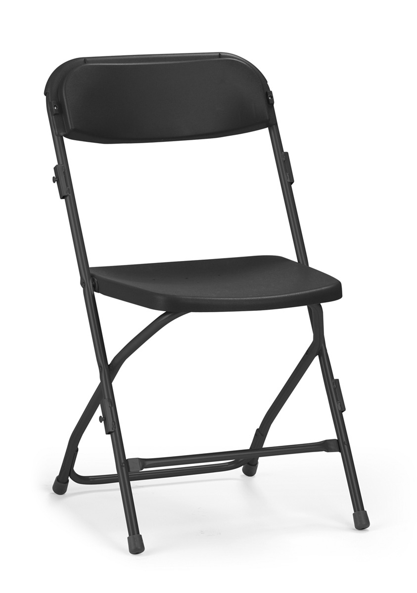 Składane krzesło biurowe z siedziskiem i oparciem wykonanym z tworzywa sztucznego