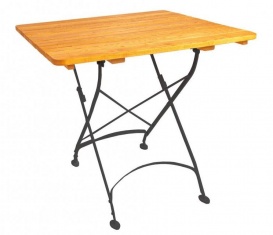 Stół metalowo-drewniany ELIZABETH BIS 70x70 cm - RO
