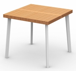 Stół z drewnianym blatem MOSI 80x80 cm - RO