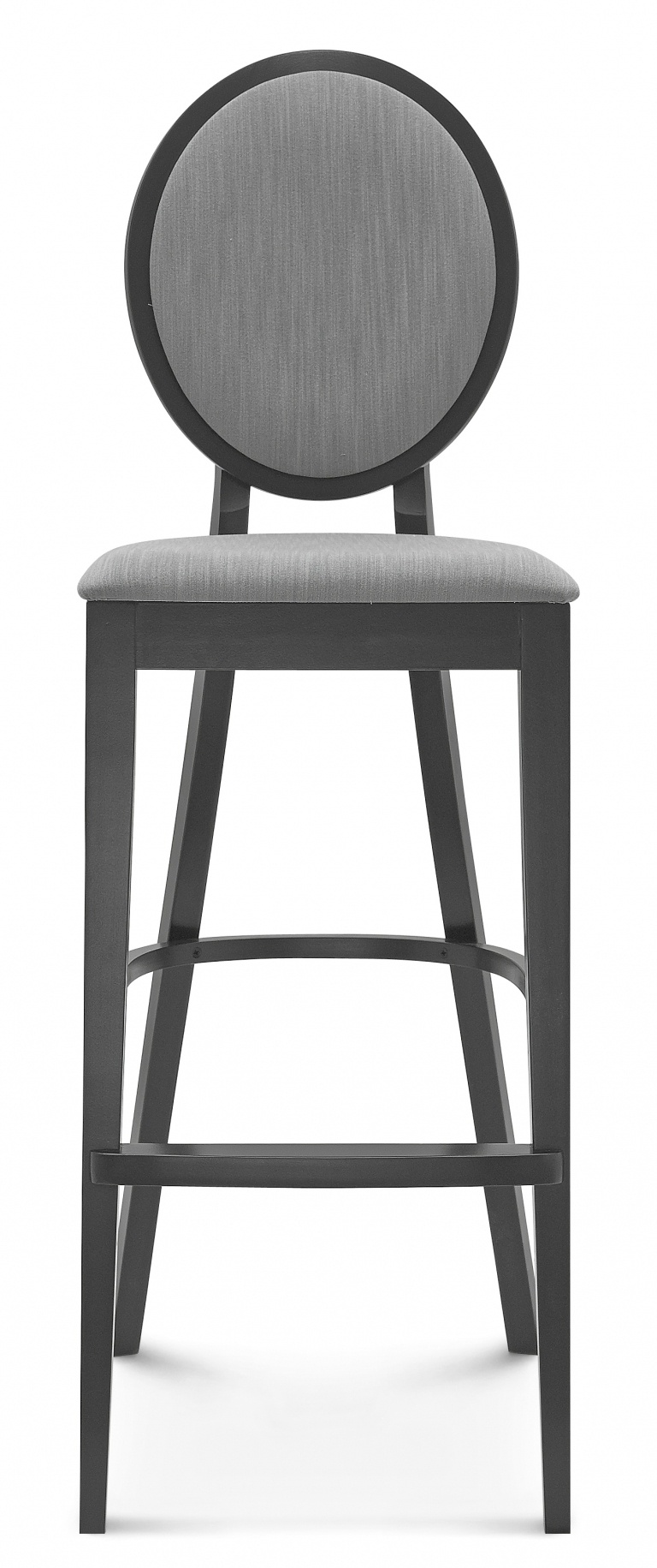 Stołek do lokalu z tapicerowanym siedziskiem i oparciem